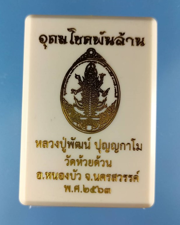 เหรียญท้าวเวสสุวรรณ อุดมโชคพันล้าน ปี63 หลวงพ่อพัฒน์ วัดห้วยด้วน จ.นครสวรรค์ No.206