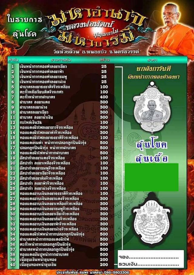 เหรียญมหาอำนาจ มหาบารมี 99 หลวงพ่อพัฒน์ วัดห้วยด้วน จ.นครสวรรค์ ปี 2563 เนื้อตะกั่วหน้ากากฝาบาตร