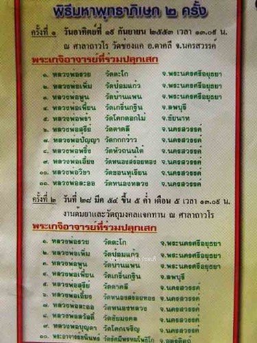 วัดช่องแค จ.นครสวรรค์ หลวงพ่อพรหม ถาวโร  รูปเหมือนปั้มเนื้อทองฝาบาตร รุ่นก้นระฆัง (งานต้มยาครั้งที่ 