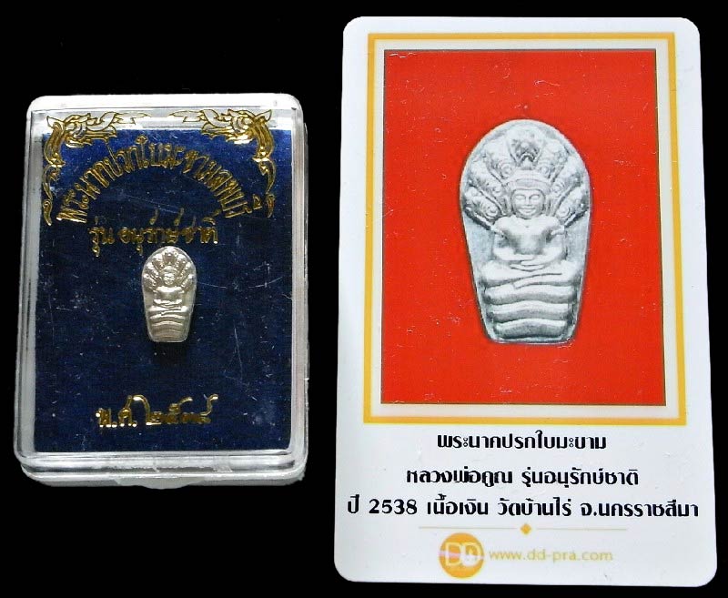 เนื้อเงิน เลี่ยมทอง หลวงพ่อคูณ ปี 38 พร้อมบัตรรับรอง ปรกใบมะขาม รุ่นอนุรักษ์ชาติ สวยกริบ กล่องเดิม - 5