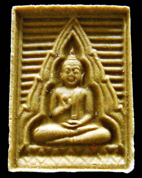 พระผงของขวัญ วัดปากน้ำ รุ่น 6 พระไตรปิฏก เนื้อฟักทอง หน้าแป๊ะยิ้ม ภาษีเจริญ กทม. # AN 68 - 1