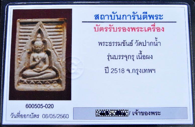 ปากน้ำ รุ่นบรรจุกรุ ปี 18 พร้อมบัตรรับรองฯ หน้านิยม เนื้ออมเหลือง คม ชัด ลึก ทุกมุมมอง เชิญชมครับ - 5