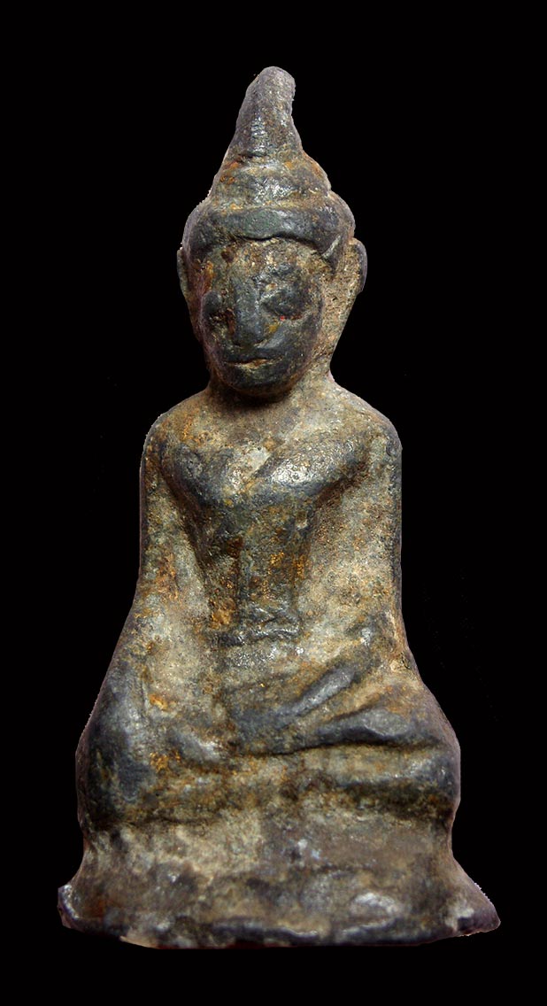 พระเชียงแสนเดี่ยว พิมพ์ลอยองค์ เนื้อตะกั่วสนิมแดง จ.เชียงราย - 1