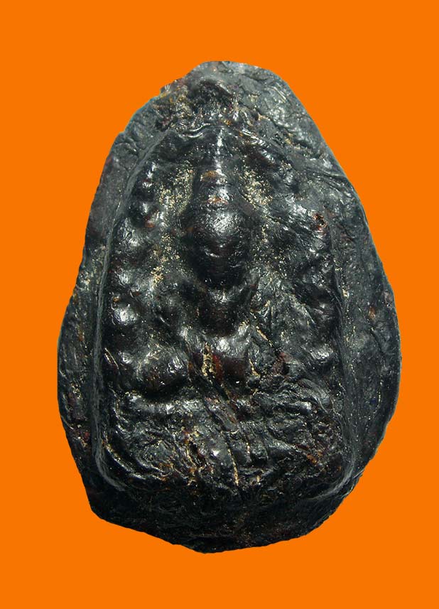 พระผงดำ ลพ.อิ่ม วัดหัวเขา จ.สุพรรณบุรี เนื้อครั่ง - 1