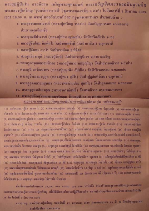 วัตถุมงคลชุด ศรัทธาบารมี หลวงปู่เหรียญ วรลาโภ ออกสำนักสงฆ์สวนจิตรลดา - 3