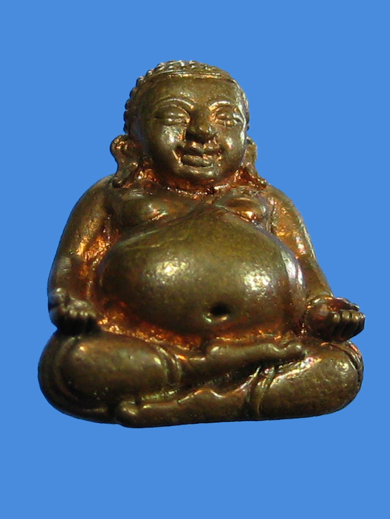 (2227) พระสังกัจจายน์ รุ่นรับทรัพย์ ไตรมาส 54 เนื้อทองแดง อุดผง แบบไม่มีฐาน - 1