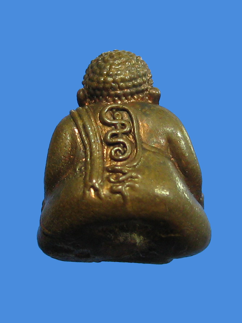 (2227) พระสังกัจจายน์ รุ่นรับทรัพย์ ไตรมาส 54 เนื้อทองแดง อุดผง แบบไม่มีฐาน - 2