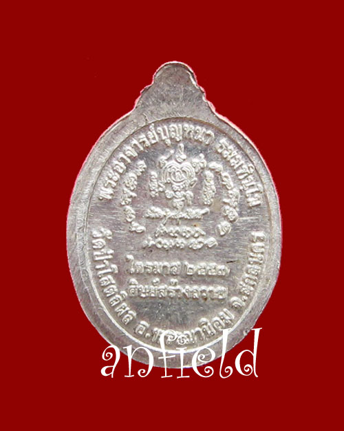 เหรียญเม็ดแตงหลวงปู่บุญหนา ธัมมทินโน วัดป่าโสตถิผล สกลนคร เมตา 80 ไตมาส 2553 เนื้อเงิน สภาพสวยครับ - 2