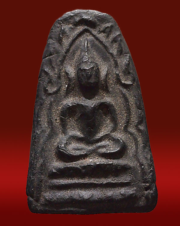 พระชินราชเนื้อผงใบลาน หลวงพ่อทองอยู่ วัดใหม่หนองพะอง จ.สมุทรสาคร ยุคแรก สภาพสวย ***พิมพ์หายาก - 1