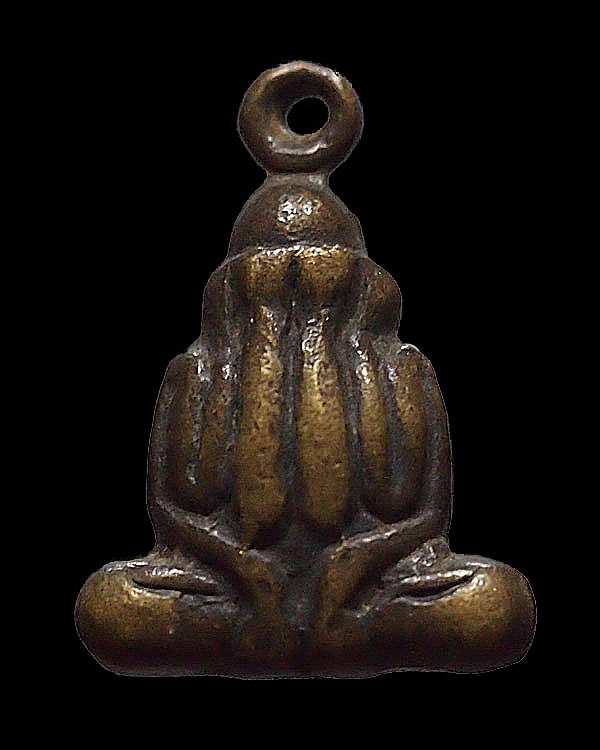 พระปิดตาลอยองค์บรรจุกริ่ง หลวงพ่อยุ้ย วัดบางกระปิ รุ่น 3 เนื้อทองผสม พิธีใหญ่ หลวงพ่อกวย วัดโฆสิตารา - 1