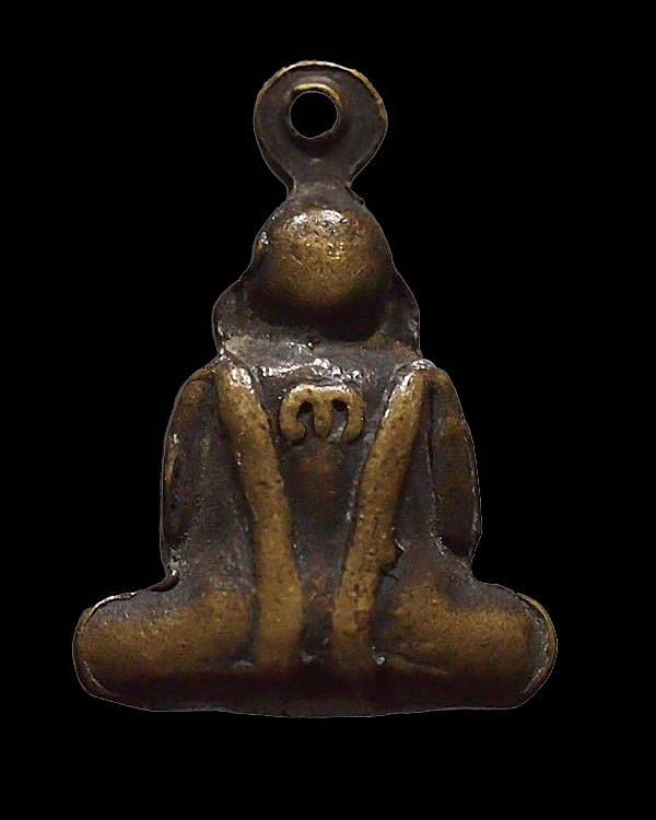 พระปิดตาลอยองค์บรรจุกริ่ง หลวงพ่อยุ้ย วัดบางกระปิ รุ่น 3 เนื้อทองผสม พิธีใหญ่ หลวงพ่อกวย วัดโฆสิตารา - 2