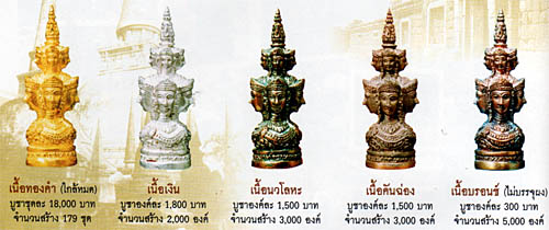 ยอดเศียรหลักเมือง จตุคามรามเทพ รุ่นปรกเกล้า พิมพ์เล็ก เนื้อเงิน ปี 49  - 3