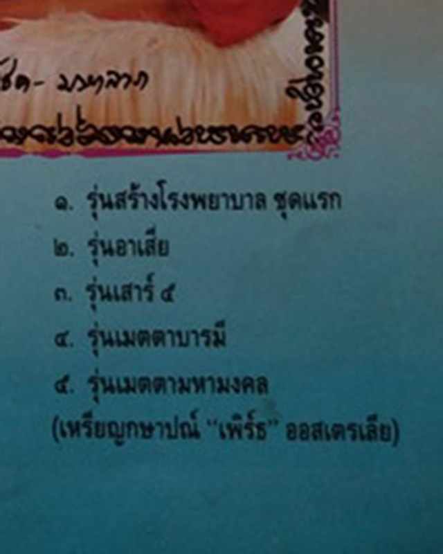 หนังสือประมวลภาพพระเครื่องหลวงพ่อเปิ่น วัดบางพระ หลายรุ่น สบทบทุนสร้างโรงพยาบาล ปี 35-36 - 2