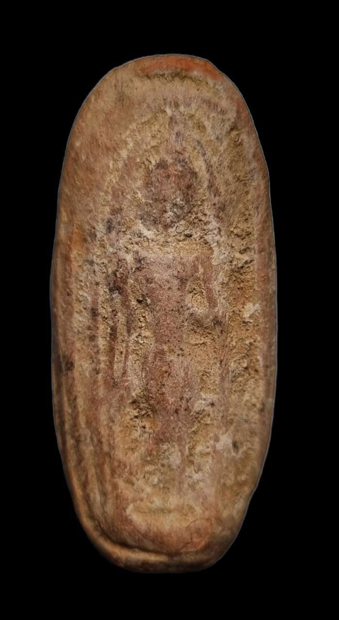 พระลีลาทุ่งเศรษฐีเม็ดขนุน หลวงพ่อกวย หลวงปู่หมุนเสก อาจารย์ตั้ว นำมาออกให้บูชาที่วัดซับลำไย - 1