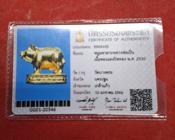 หมูมหาลาภหลวงพ่อเปิ่นวัดบางพระ ปี 2538 - 3