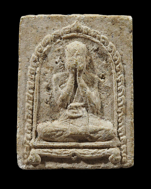 พระผงพิมพ์ปิดตาสี่เหลี่ยมซุ้มกนก หลวงพ่อตาบ วัดมะขามเรียง จ.สระบุรี เนื้อผงสร้างปี 2531 หลวง พ่อตาบ - 1