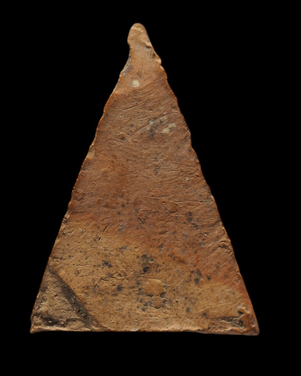 พระพิมพ์สมเด็จนางพญาสามเหลี่ยมนั่งบัว เนื้อดิน หลวงพ่อแง (วัดเจริญสุขาราม)วัดบางไผ่เตี้ย จ.สมุทรสาคร - 3