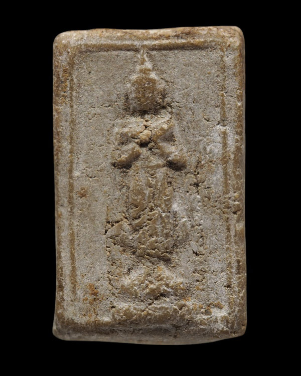 พระประจำวัน พิมพ์ปางรำพึง (วันศุกร์) เนื้อผงพุทธคุณ ปี2491 วัดชนะสงคราม จ.กรุงเทพฯ - 2