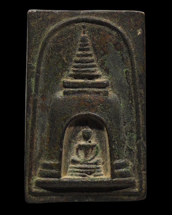 พระสมเด็จหล่อสมเด็จ พิมพ์พิเศษ (หายาก) อาจารย์เชื้อ วัดสะพานสูง กรุงเทพฯ เนื้อทองผสมฉนวนพระกริ่งวัด - 2