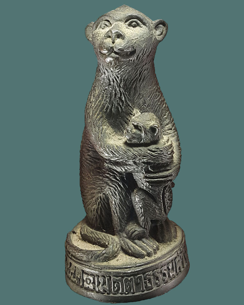 ลิงอุ้มลูกวัดเขาคันหอก กาญจนบุรี - 2