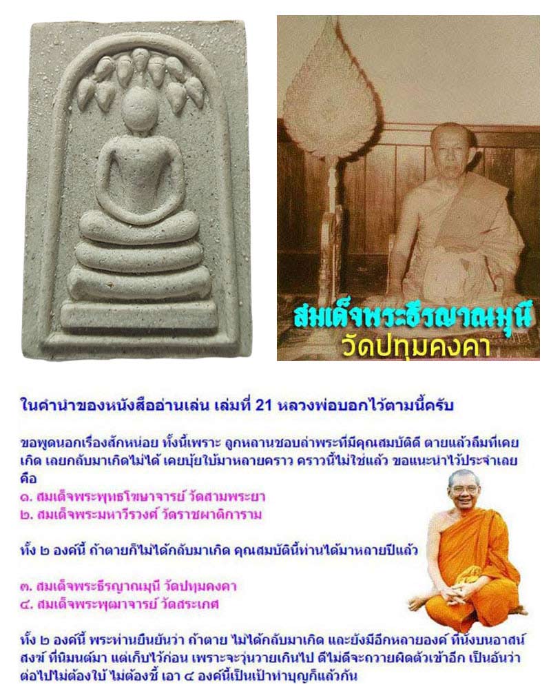 พระสมเด็จปรกโพธิ์ สมเด็จพระธีรญาณมุนี (สนิธ เขมจารีมหาเถร ป.ธ.9) - 1