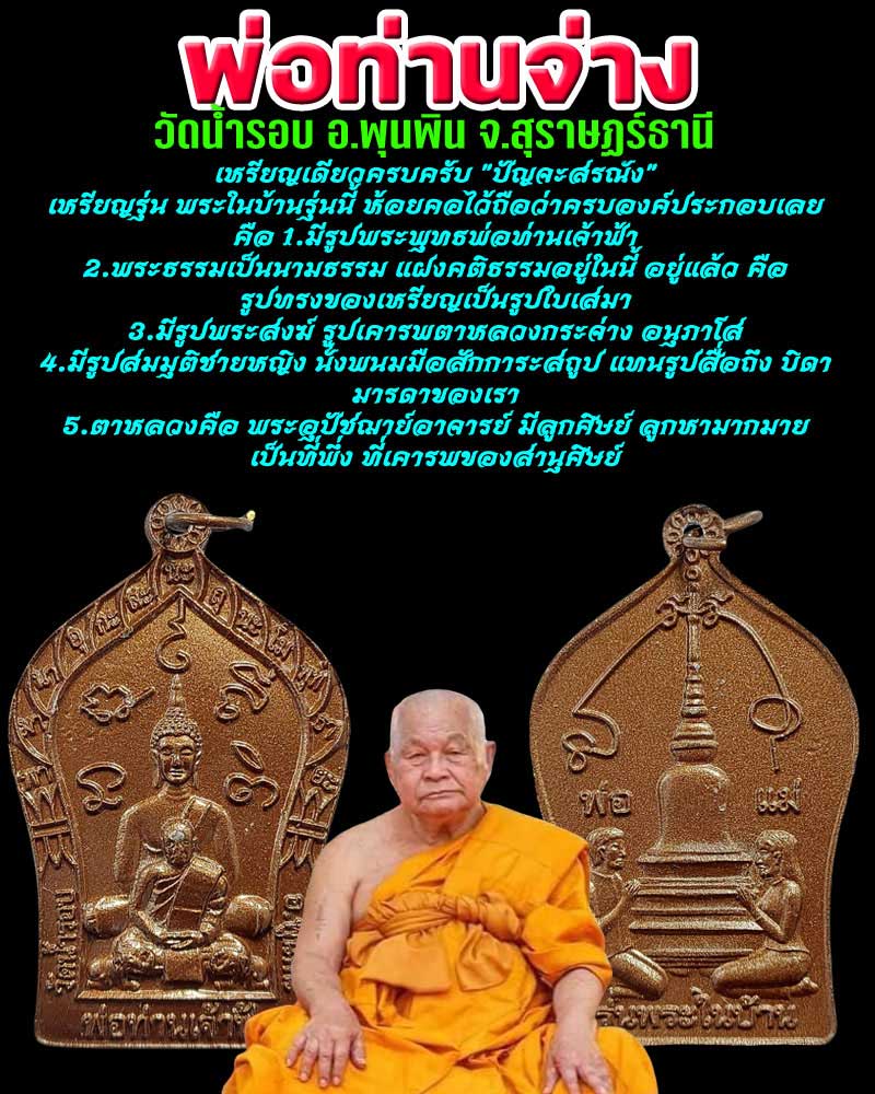 เหรียญ พ่อท่านจ่าง วัดน้ำรอบ จ.สุราษฏร์ธานี (1) - 1