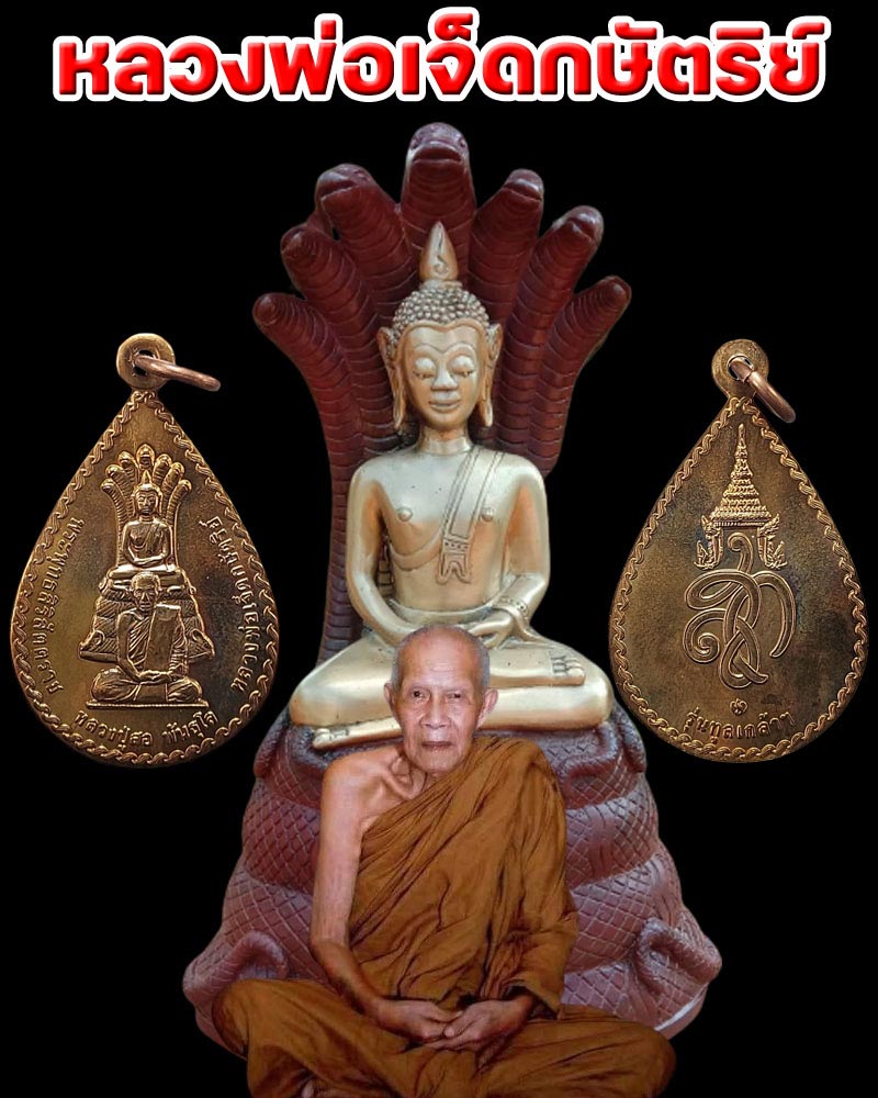 เหรียญ หลวงพ่อเจ็ดกษัตริย์ หลวงปู่สอ พันธุโล รุ่นทูลเกล้า - 1