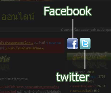 เพิ่มเติมระบบ social network ต่างๆ เช่น Facebook , Twitter